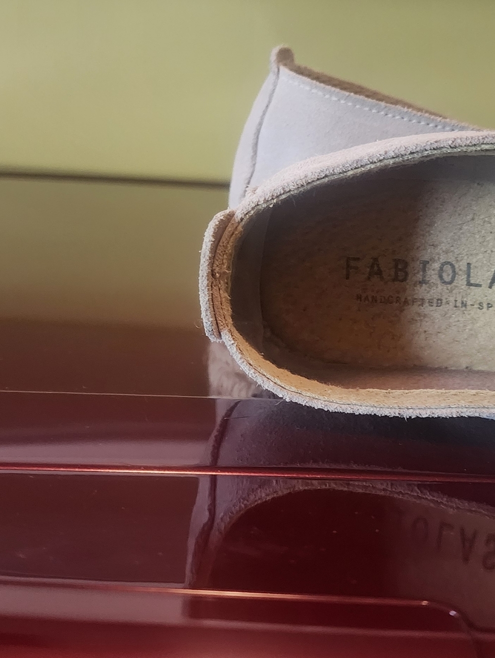 FABIOLAS ESPADRILLES size 38 / 8 / Taupe Suede Leather Upper / GUC - Picture 6 of 7